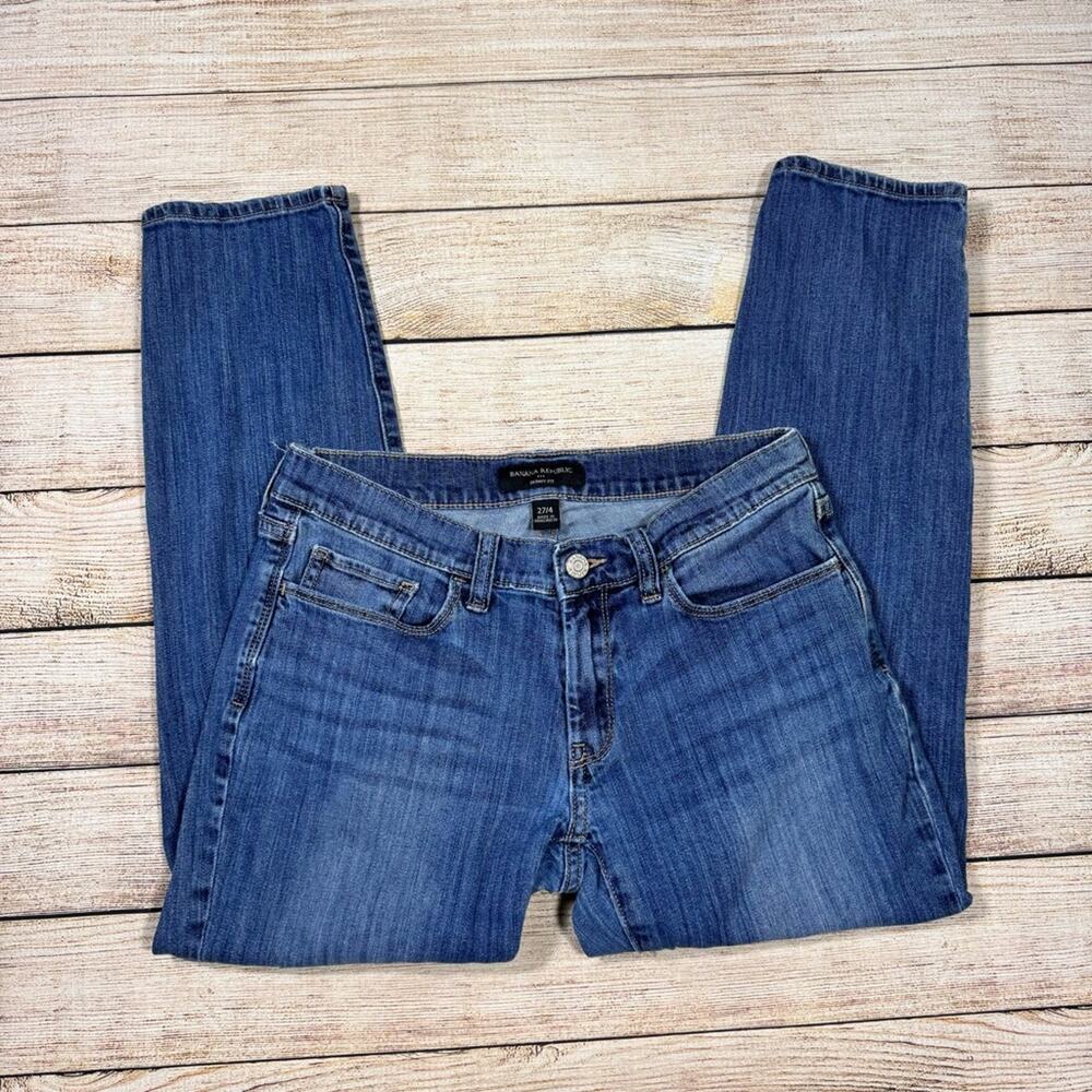 Banana Republic Skinny Fit Blue Denim Cropped Jeans Women's 4 / 27